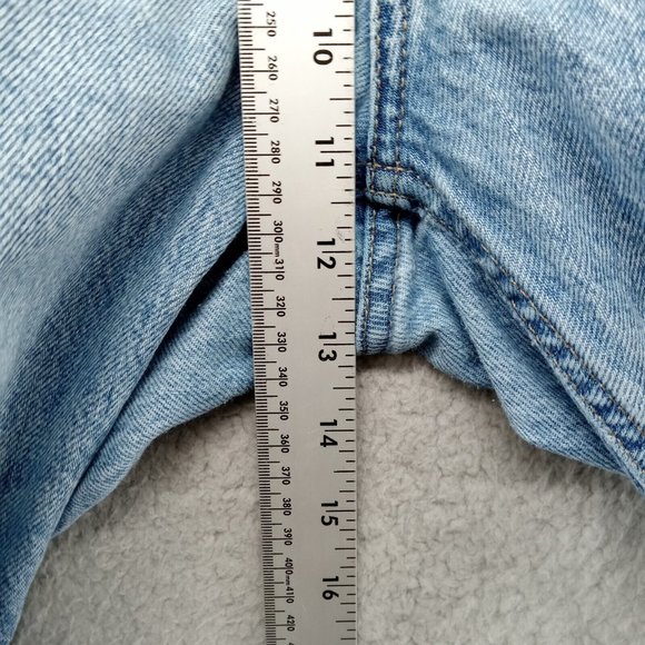 Zara Jeans Womens‎ 36 Blue Light Wash Cropped Denim Baggy Mom Tapered - Picture 6 of 13